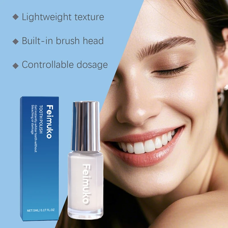 

5ml Tooth Whitening Paint Remove Tooth Stains Pigments Dental Bleaching Fresh Breath Oral Hygiene Brightening Tooth Polish Paint