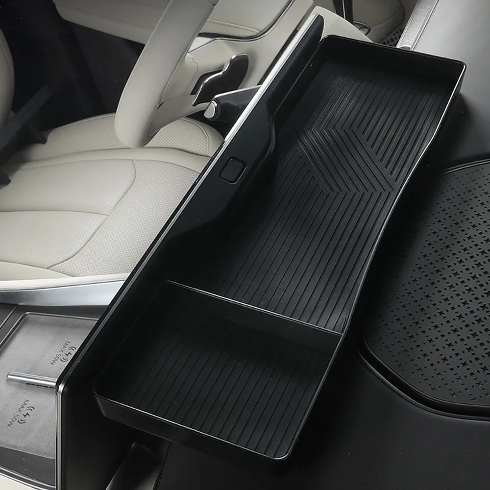 ل Denza N9 صندوق تخزين مادة السيليكون خلف الشاشة الداخلية تعديل لوازم وحدة التحكم المركزية صندوق تخزين سفلي #3