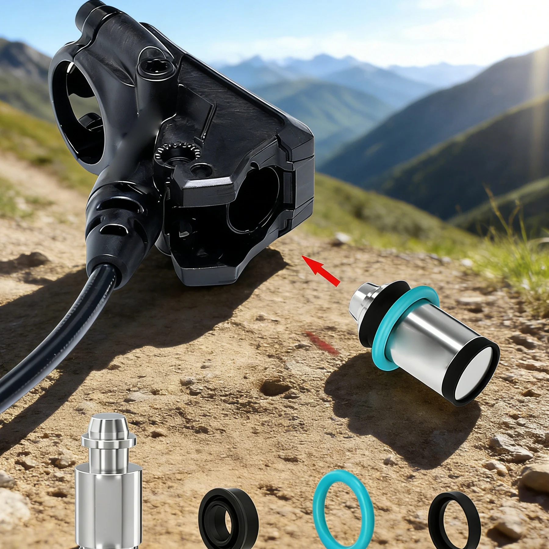 

1 Set Hydraulic Disc Brake Lever Piston With Compatibility Sealing Ring Precision Engineering Ti Alloy For Magura For MT2 Parts