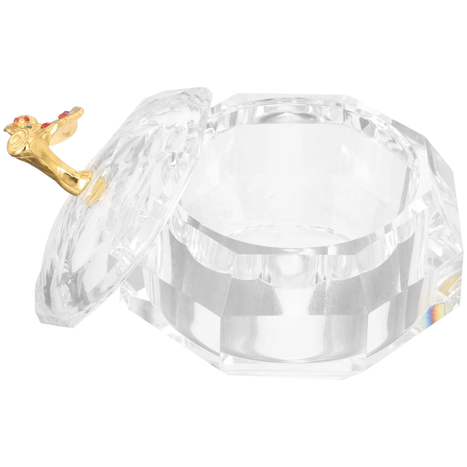 

Стеклянная круглая чаша для маникюра с крышкой для акриловых ногтей, держатель для жидкости для снятия лака, незаменимый инструмент для салона красоты