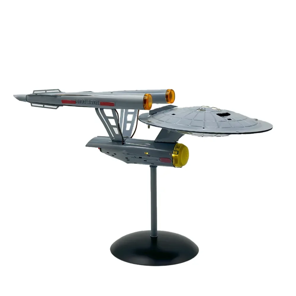 Imagem -06 - Star Trek Enterprise Model Metal Aircraft Flying Saucer Luz Noturna Ornamentos com Luz Starship Collectible Modelo Decoração 1:1000