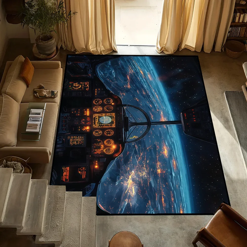

Landscape Airplane Cockpit Small Carpet Bedside Kitchen Bath Living Home House Bedroom Floor Mat Doormat