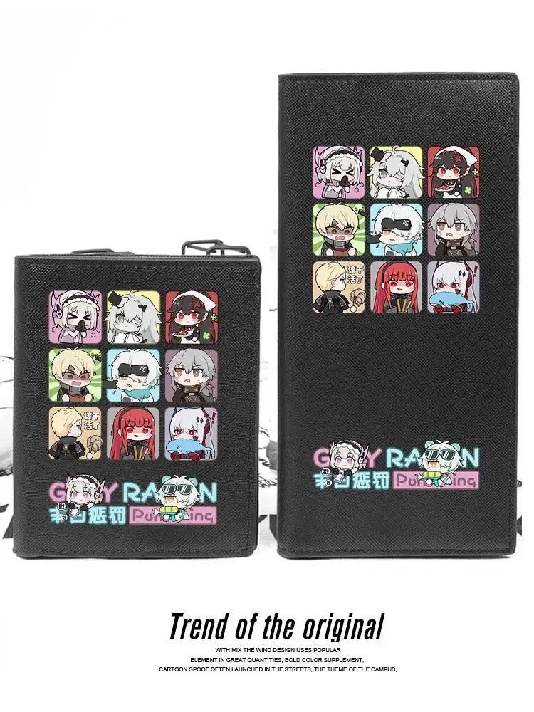 

2025 Anime PUNISHING: GRAY RAVEN Student Triple Fold Girl ID Bag Card Holder Coin Purse Ladies Wallets Cartoon Bags