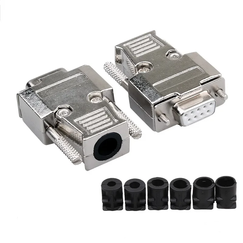 DB9 Metal Connector Female/Male Adapter Series Connector D-Sub Plug COM Contactors 9 Pin 2Row Port Socket