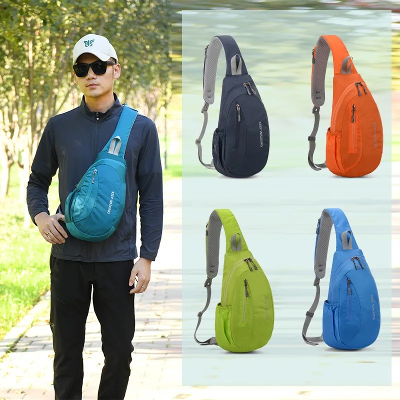 Bolso de hombro reflectante impermeable para hombre y mujer, bandolera de pecho para deportes, senderismo, ciclismo, escalada