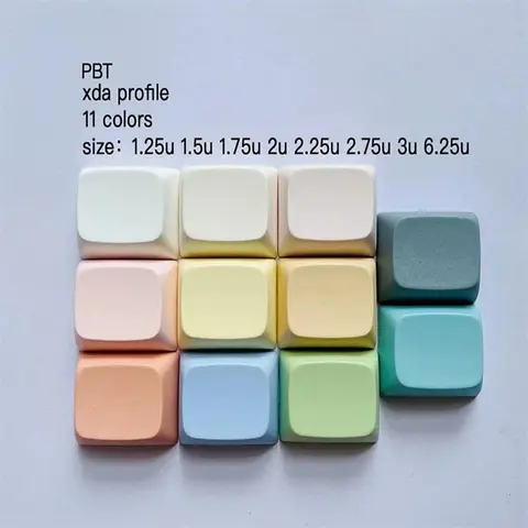 XDA 인쇄 빈 PBT 키 캡 게임용 기계식 키보드 Diy 1U 1X 1.25U 1.5U 2U Ctrl Alt Shift Spacebar ESC 볼 키 캡 입력