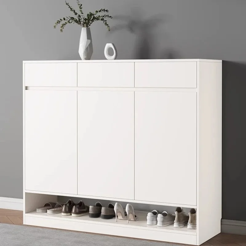 

White Storage Shoe Rack White Drawer Hallway Shelves Creative Cheap Shoe Rack Space Saving Cream Gabinete Living Room Decoration