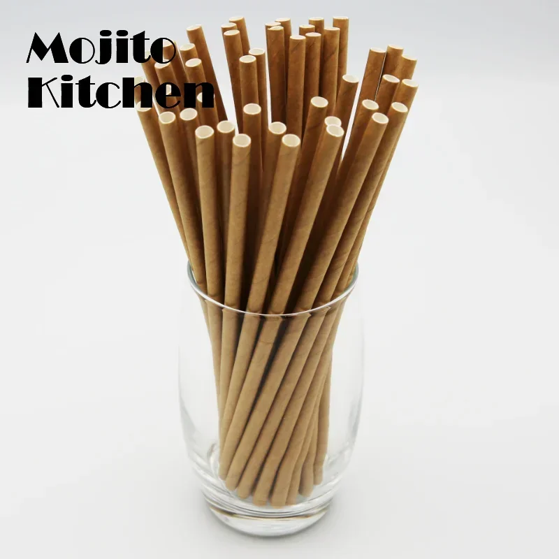 50pcs Eco Friendly Vintage Kraft Paper Straws Wedding Favors Drinking  Kids Birthday Party Decoration Event  Supplies