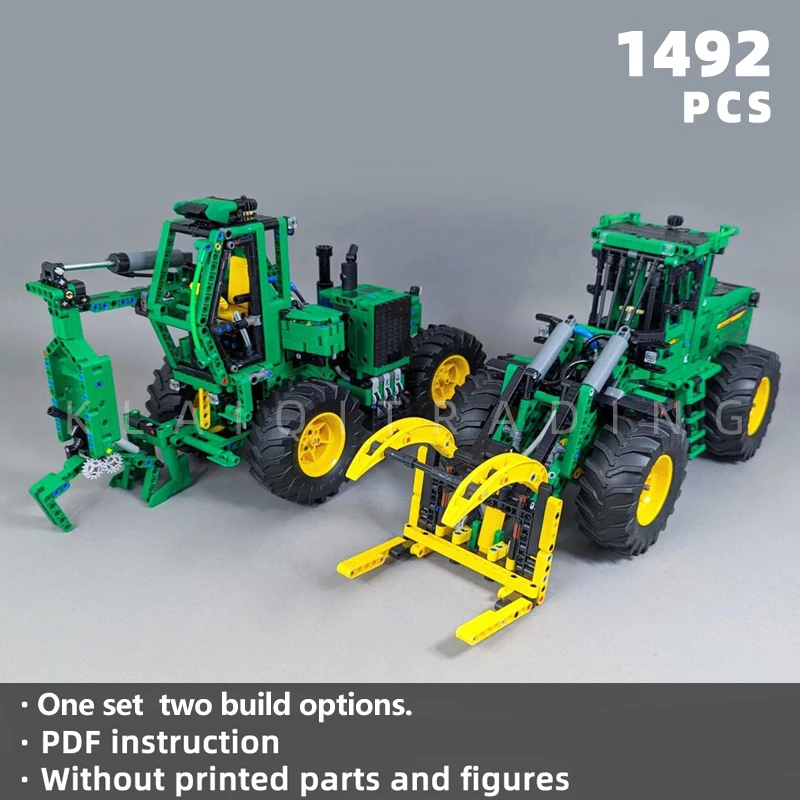 

customizable 2in1 build farm loader agricultural machinery tractor bricks construction vehicles car blocks truck heavy duty moc