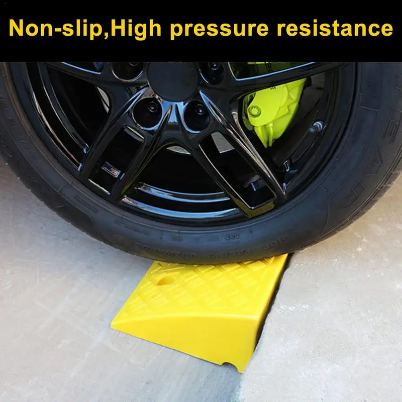 Portable Plastic Lightweight Curb Slope Cushion Ramps Duty Threshold Ramp Car Accessories For Car Trailer Truck Bike Motorcycle