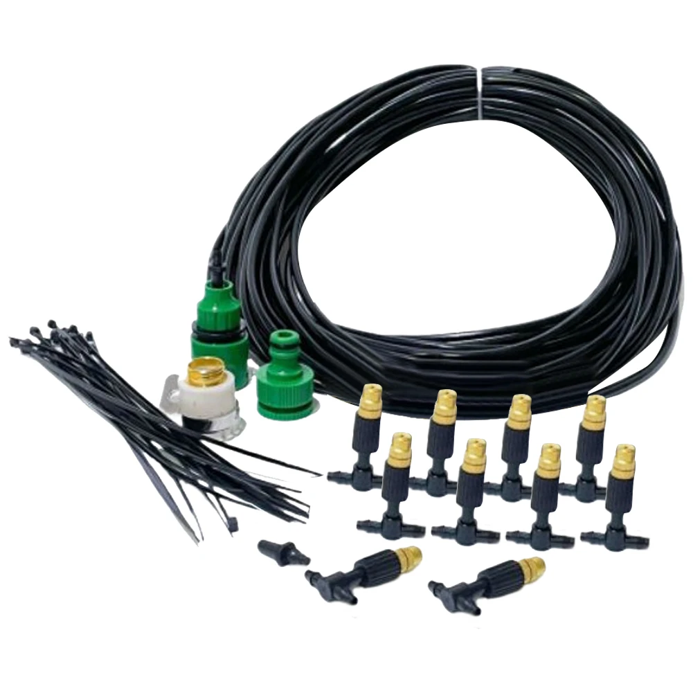 

15M Garden Irrigation Watering Brass Atomizer Nozzles Kit Greenhouse Micro Sprinklers Garden Sprayer Drip Irrigation