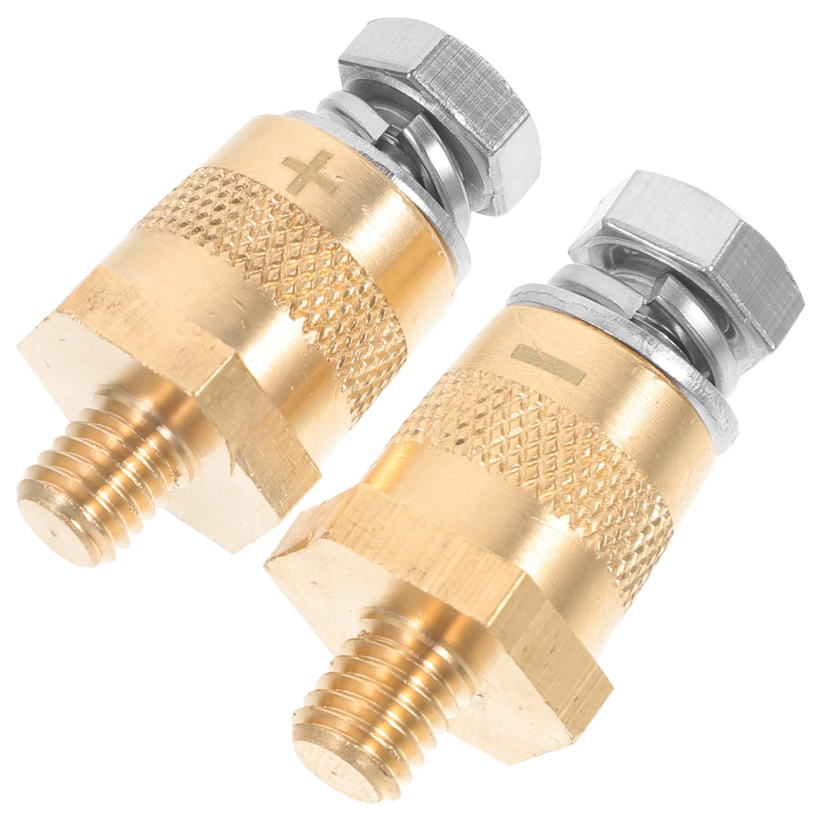 

2pcs Car Adapters Sturdy Metal Connectors Easy Install Long Lasting Auto Post Connectors Terminal Reducer Extender For Truck