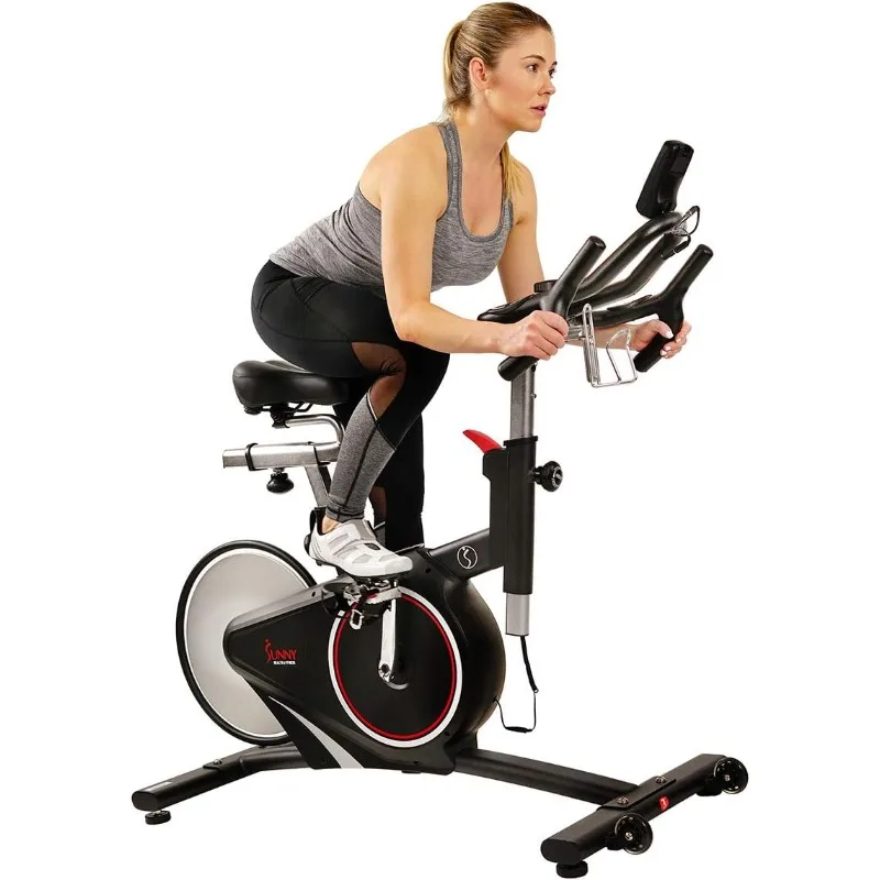 

Magnetic Rear Belt Drive Indoor Cycling Exercise Bike with RPM Cadence Sensor Exercise Bike Indoor Exercise Machine