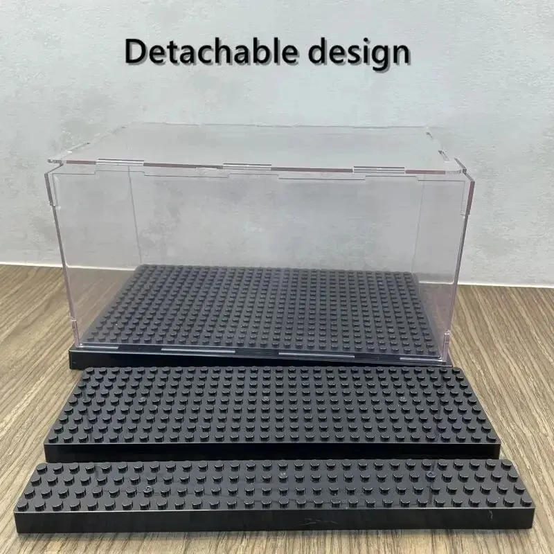 Acrylic Transparent Display Box Building Blocks Model Assemble Dust Cover Figures Toys Protection Showcase Compatible With Brand