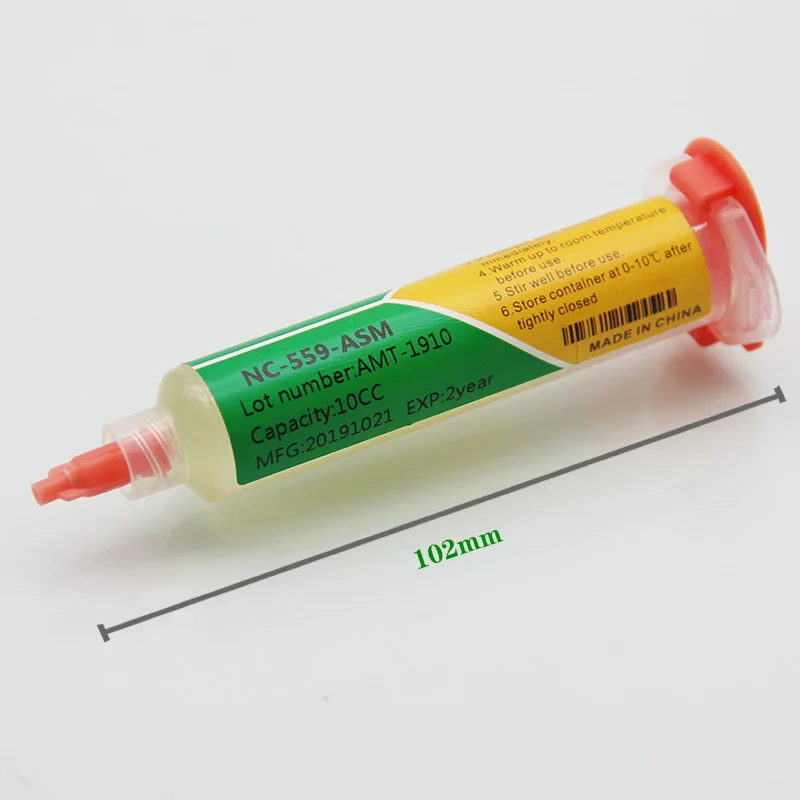 Alta qualità saldatura Flux 10cc NC-559-ASM-UV pasta per saldatura per telefono LED BGA SMD PGA PCB riparazione + aghi strumenti di rilavorazione