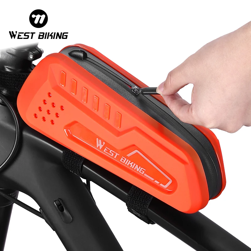 WEST BIKING Waterproof Bicycle Bag Environmentally Friendly Material MTB Road Bike Accessories Cycling Top Tube Front Frame Bag