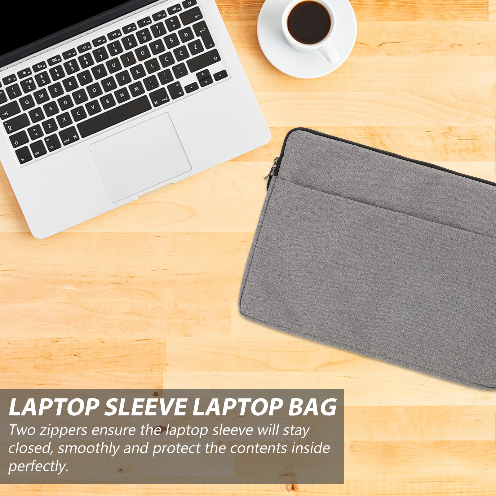 

Стильный противоударный чехол-сумка для ноутбука 15,6 дюймов с двойными молниями, дышащей внутренней отделкой и амортизацией для путешествий