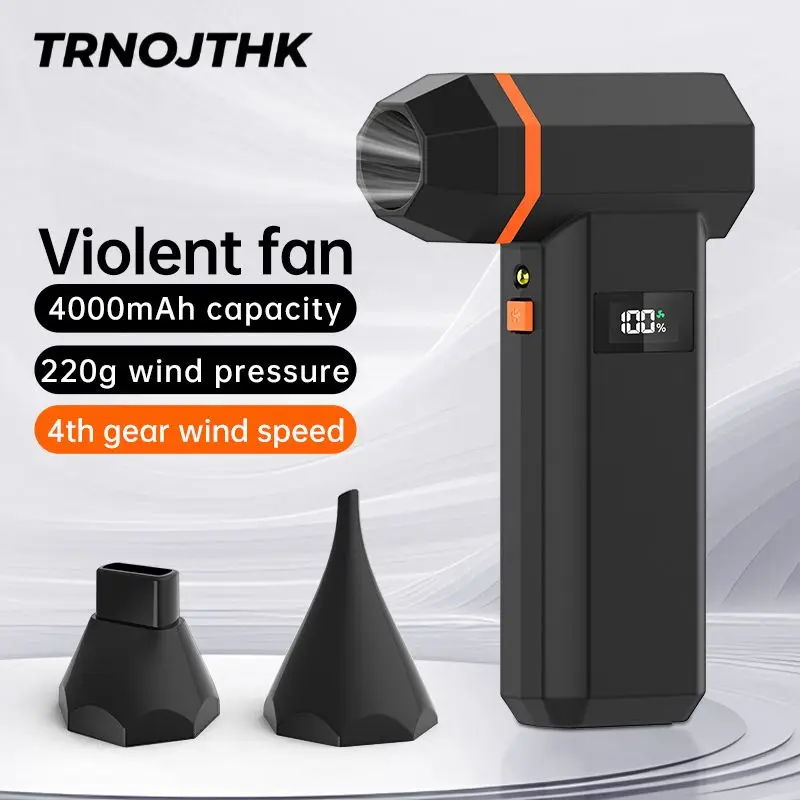 高性能コードレスブロワー＆ダストクリーナー：14000-rpm、220g静圧、pc＆車の清掃用4段階速度設定