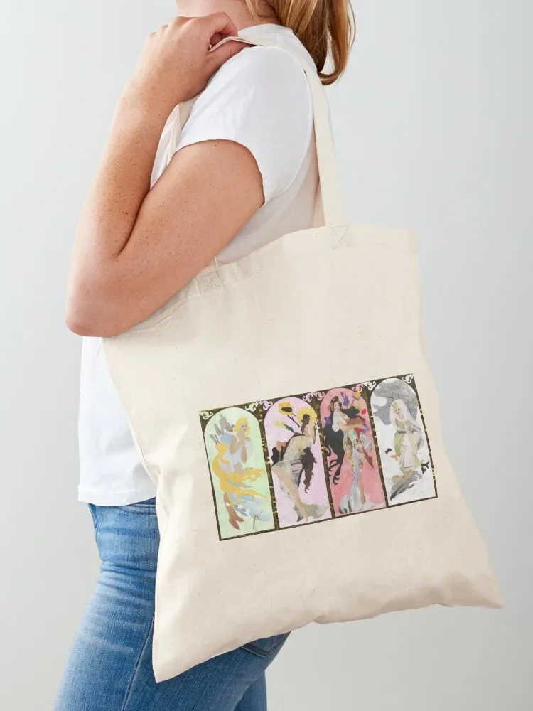 

Collage The Four Seasons Alphonse Mucha Tote Bag shopping bag tote bag Shopping bags Gift bags