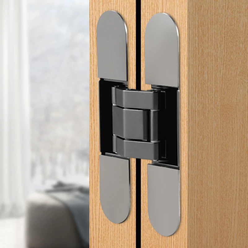 Invisible wooden , concealed hinges, external , folding doors, cross