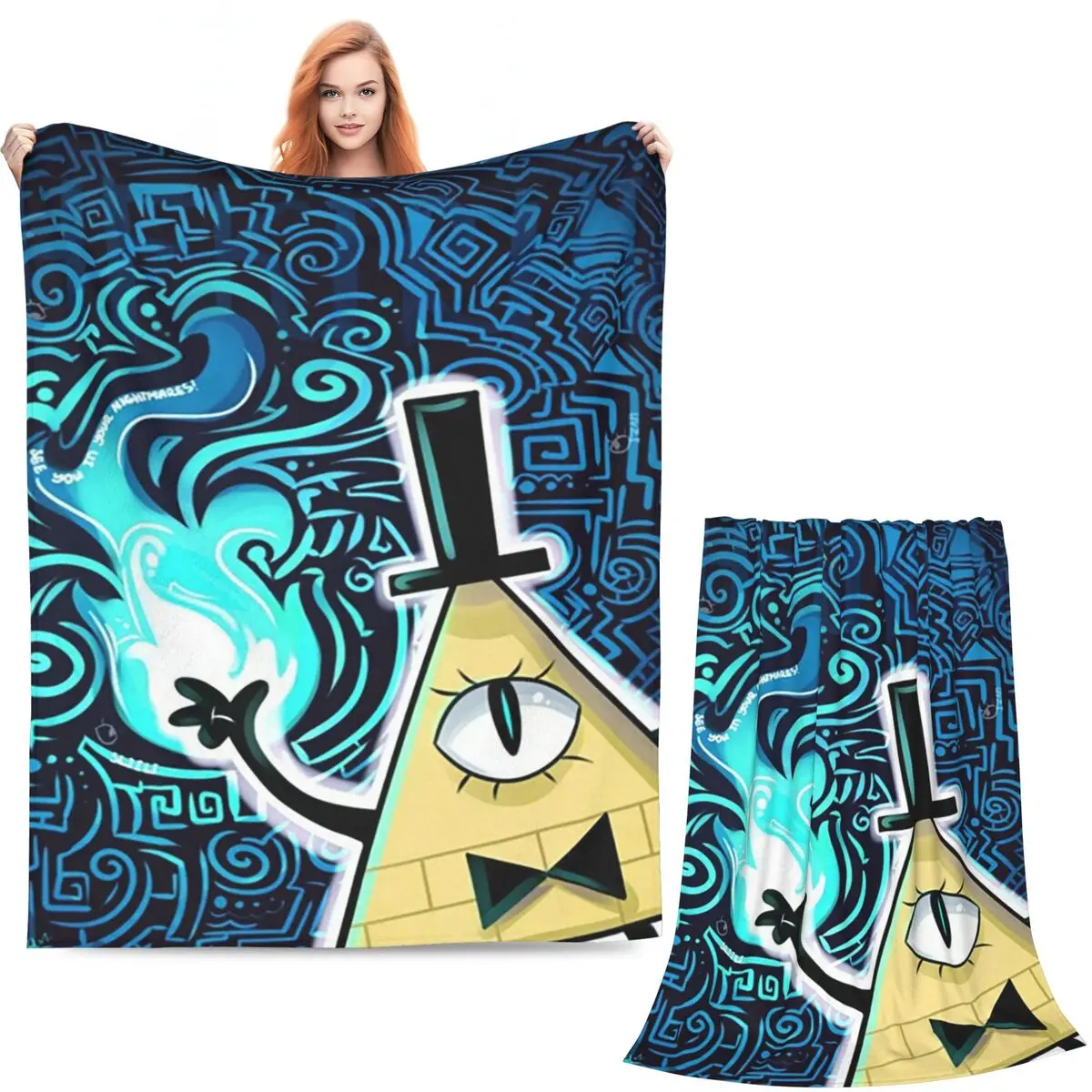 Cartoon Gravitys Falls Blankets Soft Warm Flannel Throw Blanket Bedding for Bed Living room Picnic Travel Home Sofa