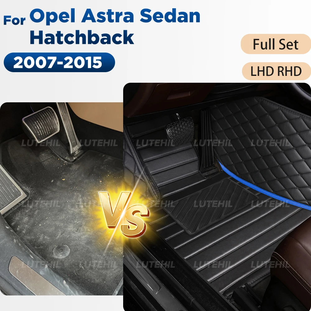 

Для Opel Astra Sedan 4-дверные/Hatchback 2-дверные 2007-2015 всепогодные автомобильные коврики Кожаные напольные вкладыши Полный комплект ковров на заказ
