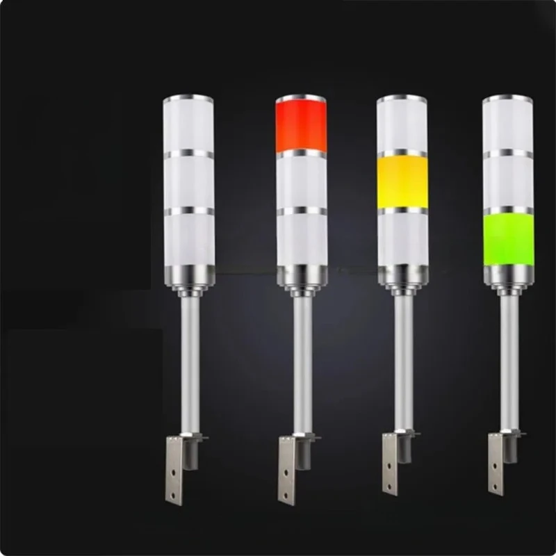 3 Color LED Industrial Signal Tower Light With Buzzer For CNC Machine Safety Warning