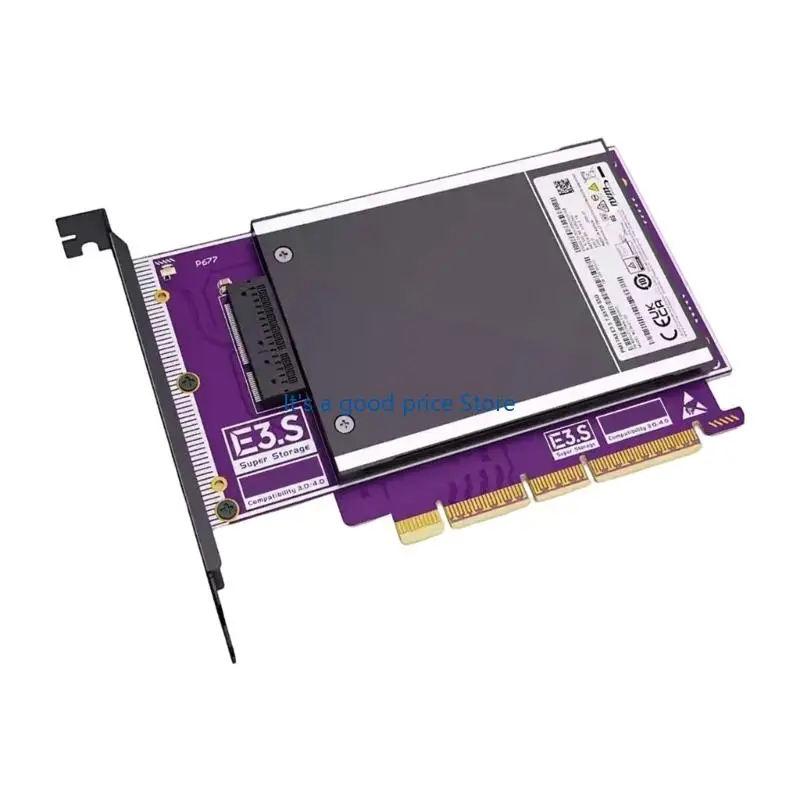  NVMe SSDs Adapters Card With PCIe 5.0 to E3.S Support 128Gbps Speed And Downward Compatibility