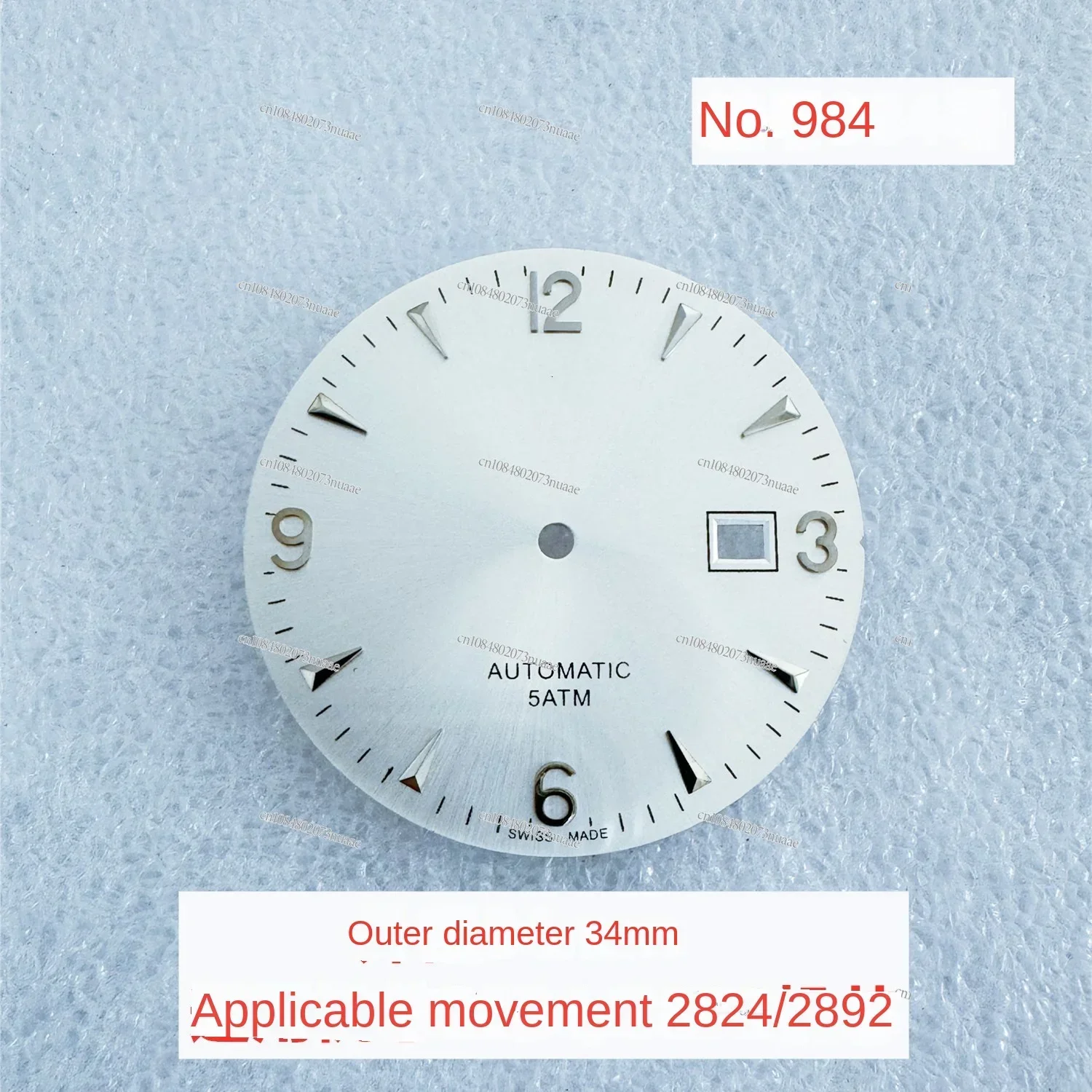 Watch Accessories Dial Literal Surface Dial 34mm 2824 Movement 2892