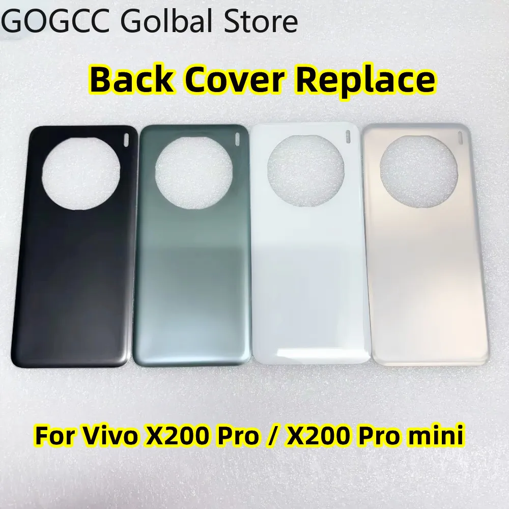 Rear Battery Housing For Vivo X200Pro / X200 Pro mini 5G Back Cover Glass Door Case Lid Shell + Adhesive Replacement Repair