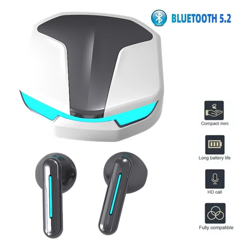 

TWS Wireless Bluetooth 5.2 Headphones Game Noise Cancelling Earphones With HD Microphone High Fidelity Headset For iPhone Xiaomi