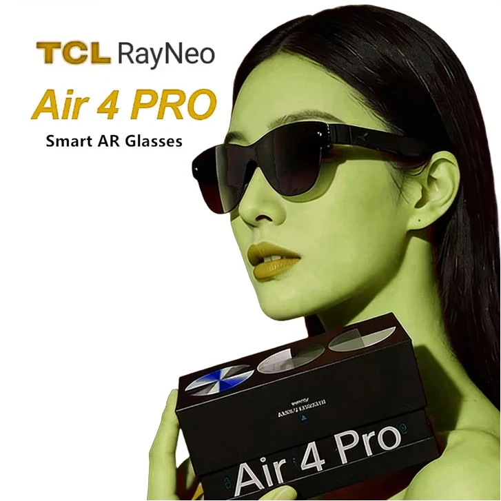 For TCL RayNeo Air 4 PRO/Air 3S Smart AR Glasses Voice Control 4K Video Capture 120Hz Pocket TV 1200nits 3 D G HD Private Cinema