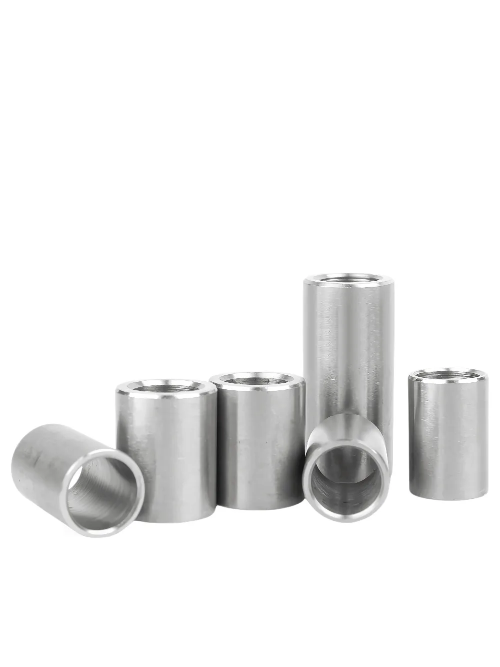 M7 304 Stainless Steel Unthreaded Bushing Washer 2‑10Pcs, Hollow Spacer Sleeve OD8‑20mm Length 2‑50mm Industrial Hardware