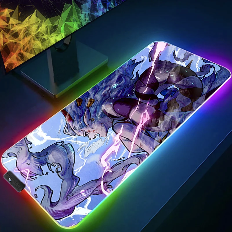 

Mouse Pad one piece Yamato RGB Gaming Accessories Gabinete Gamer PC Computer Desk Mat Backlight Keyboard Tablet XXL Mousepad LED