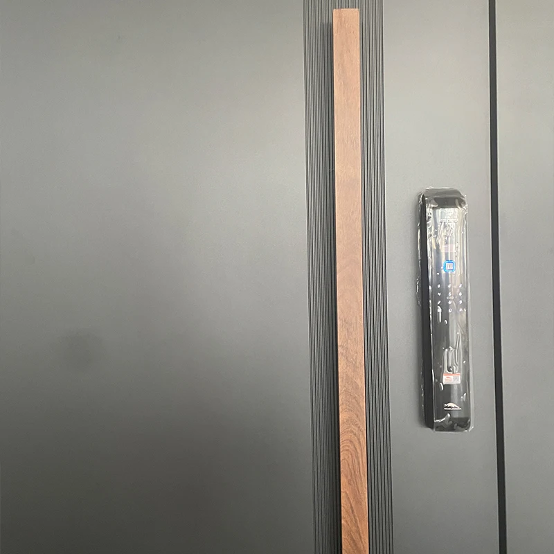 New Design Cast Aluminum House Door Modern Security Single Entrance Door with Smart