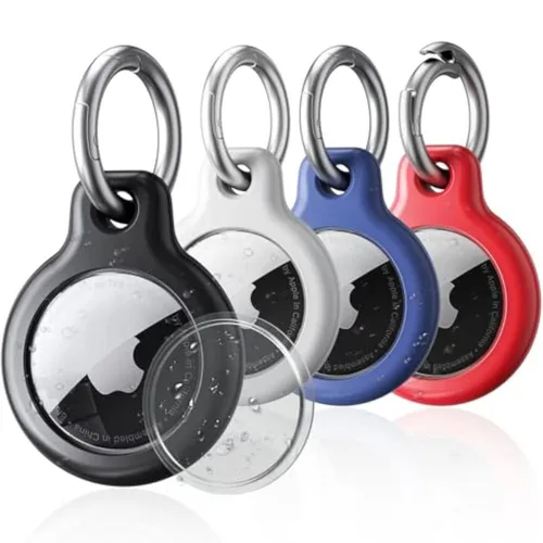 애플 에어태그 거치대 키체인용 방수 커버, 분실 방지 키링, 하드 TPU 에어태그 케이스, 열쇠 가방, 애완 동물 칼라 가방  Best5