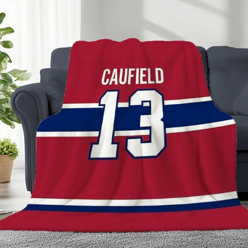 Customize CAUFIELD Jersey Soft Thick Blanket, Made of Polyester, Essential for Home, Office, and Camping. The Perfect Gift for H