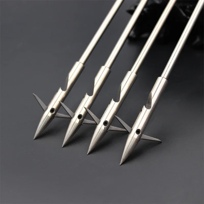 2pcs/set Stainless Steel Slingshot Fishing Archery Dart Silver Removable Outdoor Hunting Accessories Steel Tip Darts