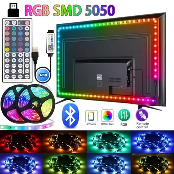 LED 스트립 블루투스 앱 리모컨 USB RGB 5050 조명, 색상 변경, 침실 TV 백라이트 거실 파티 장식, DC5V Best5 LED 스트립 블루투스 앱 리모컨 USB RGB 5050 조명, 색상 변경, 침실 TV 백라이트 거실 파티 장식, DC5V Best5
