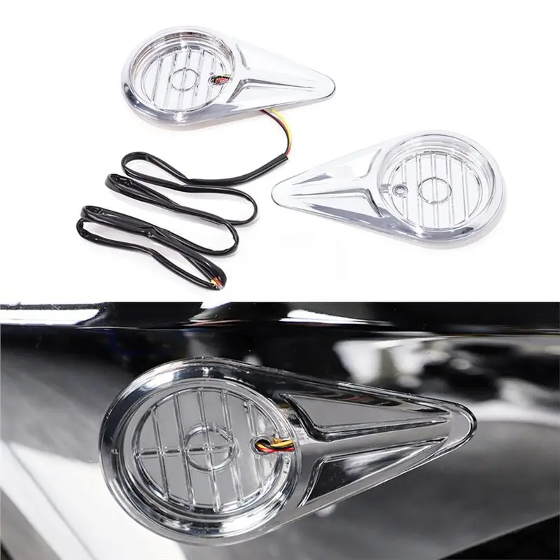A95E-Motorcycle Side Logo Emblem LED Decoration Accent Light Kit For Honda