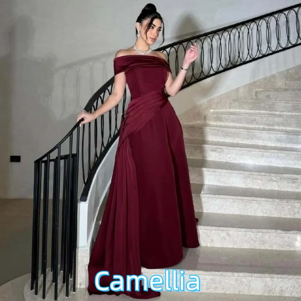 

Изысканное вечернее платье с открытыми плечами по индивидуальному заказу, очаровательное платье русалки для выпускного вечера, сексуальное вечернее платье с вырезом лодочкой فساتين سهرة فخ" 2025