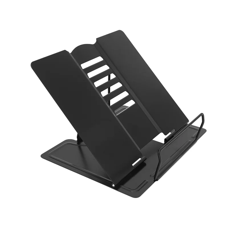 VOFUN-2X حامل كتب معدني للقراءة وحامل كتب بزاوية قابلة للتعديل وحامل مستندات قوي وخفيف الوزن (أسود)
