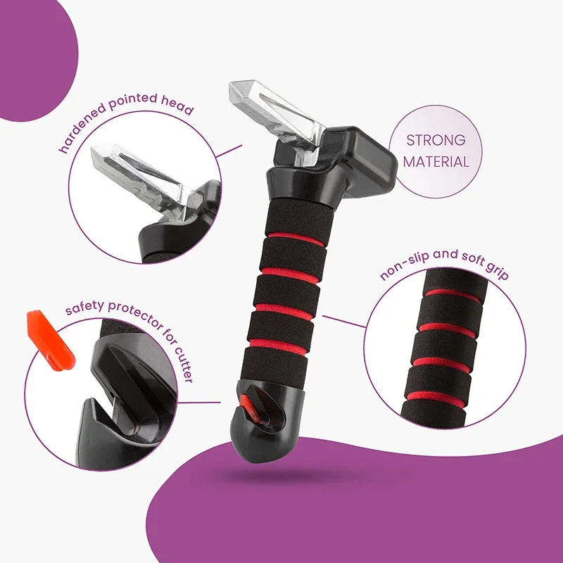 

Portable Car Door Assist Handles For Elderly People Multifunctional Seat Belt Cutter Elderly Specific Window Breaker