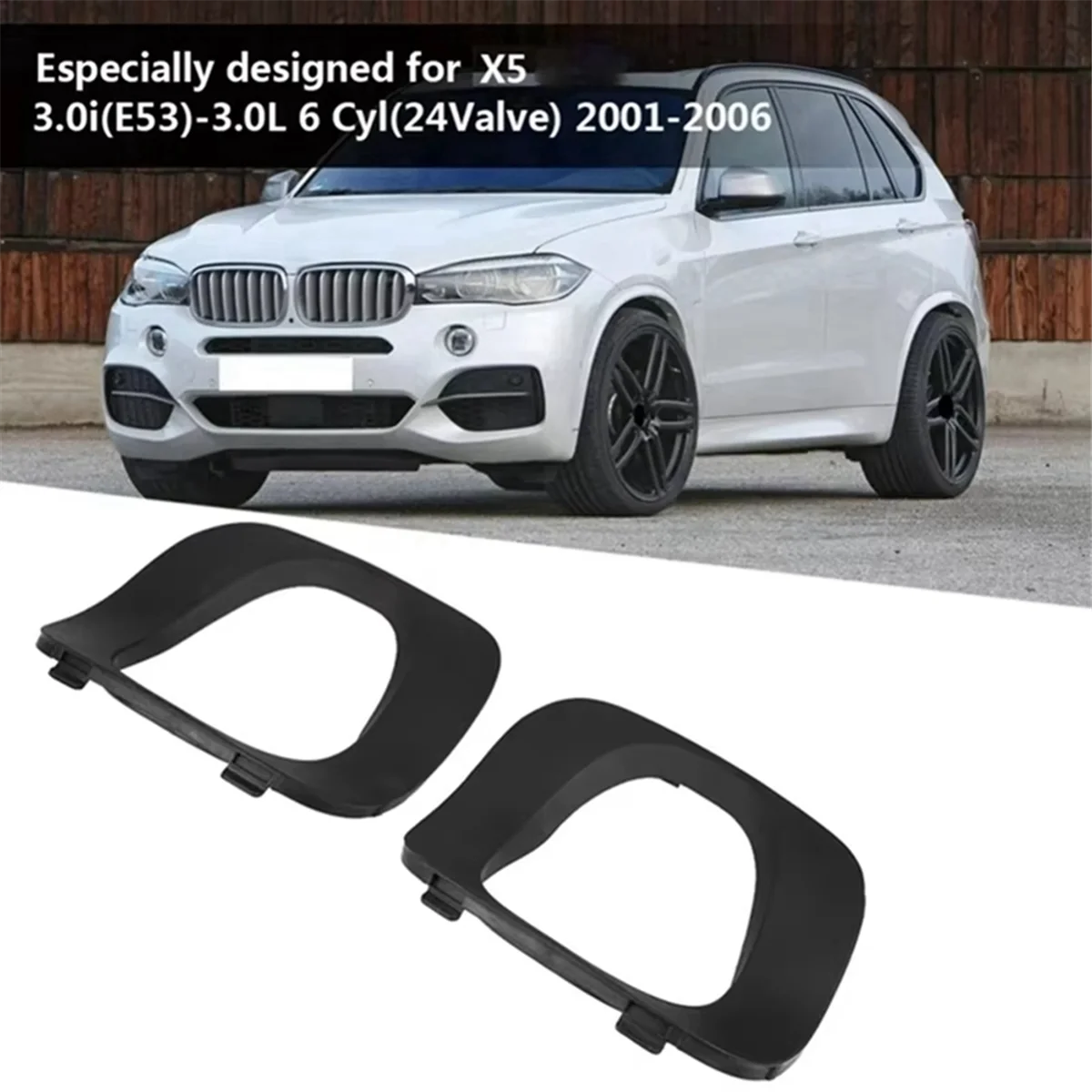 

1 пара крышек для открытия задней выхлопной трубы автомобиля 51127002956 , 51127002955 Для BMW X5 E53 3.0i 2001-2006—L49A