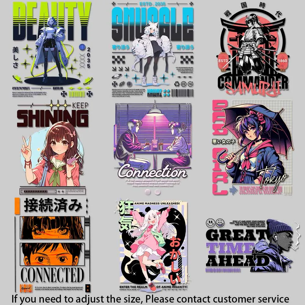 Trendy Heat Press Vinyl Decals - Pop Art Samurai & Manga Designs for DIY Fashion & Home Decor Quick - drying Heat Transfer