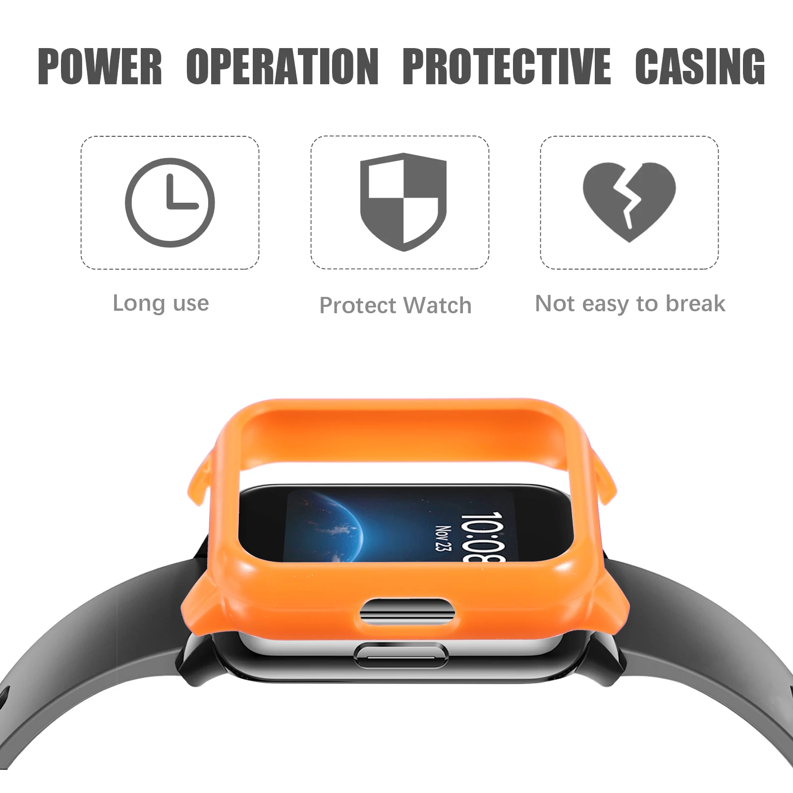 

Smart Watch Protective Case Protector High-hardness Cover Durable Modern Fashion