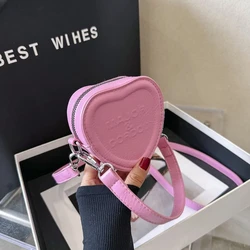 2023 PU Tote Bag for Girl Women Small Heart Shaped Shoulder Bag Crossbody Bag