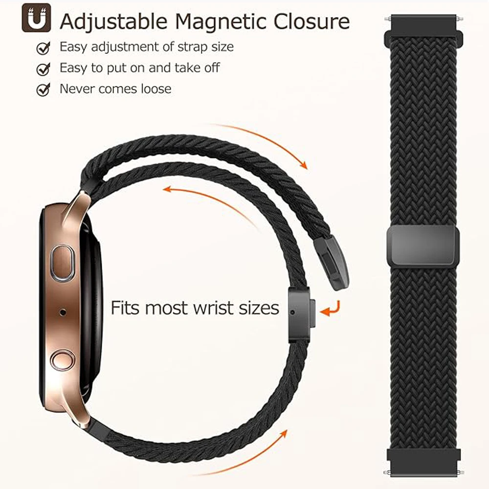 Нейлоновый ремешок для часов 22 мм 20 мм для HUAWEI WATCH 5/4 Pro 46 мм GT 5 GT4 2 3 SE HONOR Magic Watch4 GS 3 Pro Сменный браслет