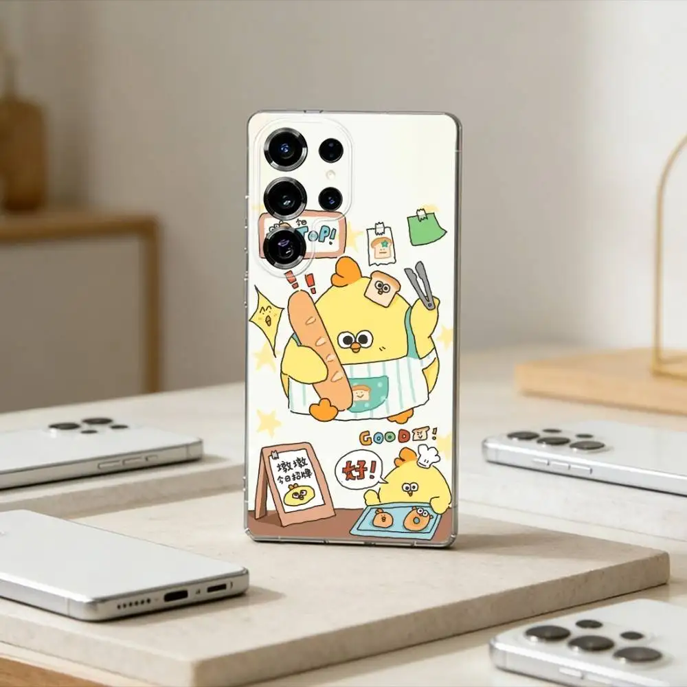 

D-un D-un Chicken Phone Case For Samsung S25,S24,S21,S22,S23,S30,Ultra,S20,Plus,Fe,Note,10,9,5G Transparent Cover