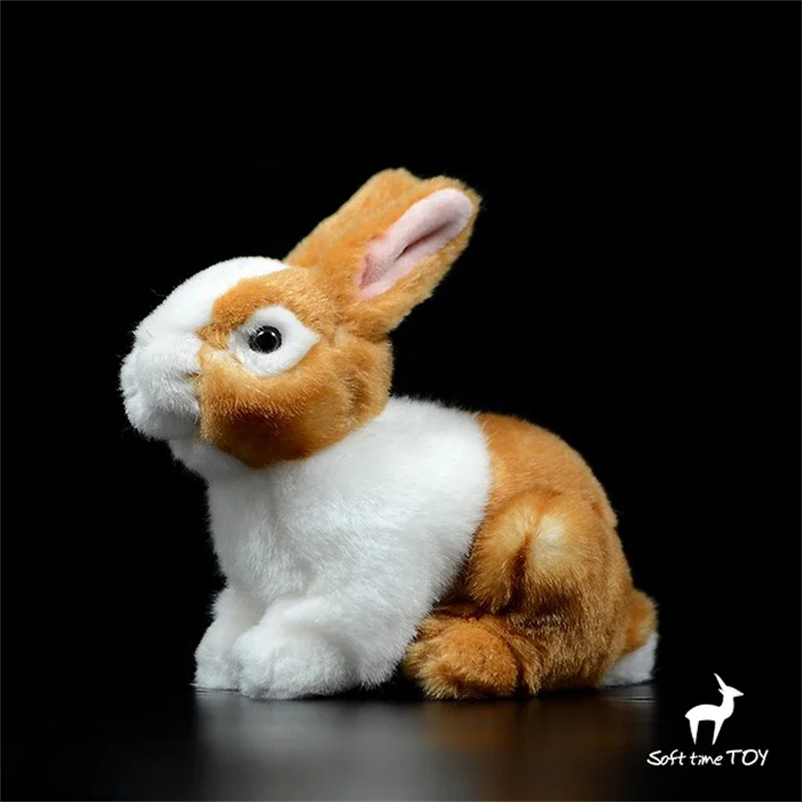 Dutch Bunny High Fidelity อะนิเมะกระต่ายน่ารัก Plushie ภาษาดัชคํากระต่ายของเล่นตุ๊กตาเหมือนจริงสัตว์จําลองตุ๊กตาตุ๊กตาคาวาอิของเล่น